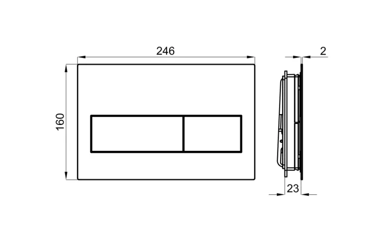 Smart-line, Кнопка змиву TONO, подвійна, brushed brass (100367914) image 2