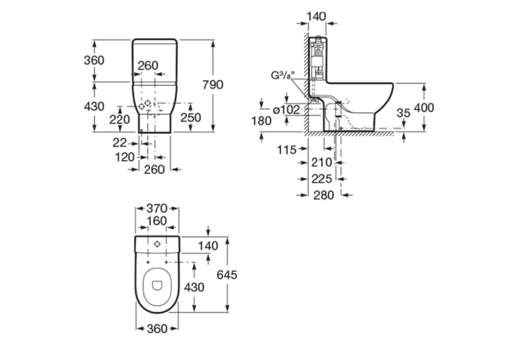 Бачок для унітазу Meridian-N (A341240000) image 2