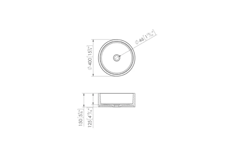 Умивальник 3-WAY B210 D40, KRION, білий (100139300) image 2