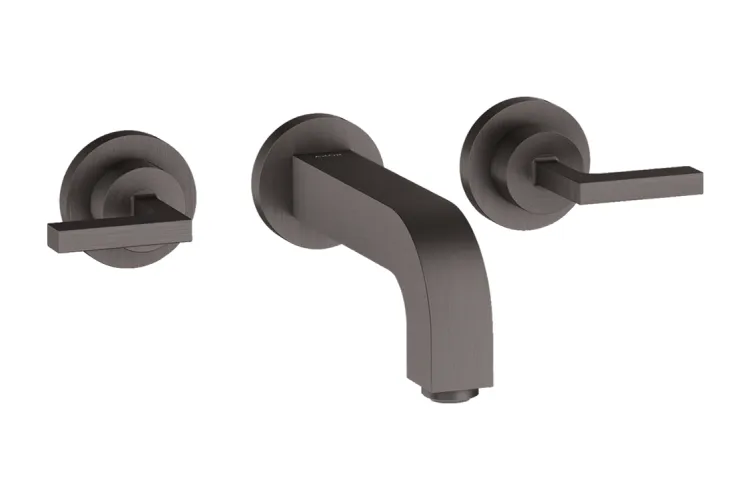 Змішувач Axor Citterio 162 Lever для умивальника зі стіни на 3 отвори, Brushed Black Chrome 39315340 зображення 1