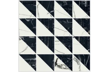 REVERSE MOSAICO MIX CRYSTAL/ARTIC/MIROIR LAPPATO (TRIANGOLO 7X7X10) 30х30 (мозаїка настінна) (15644)
