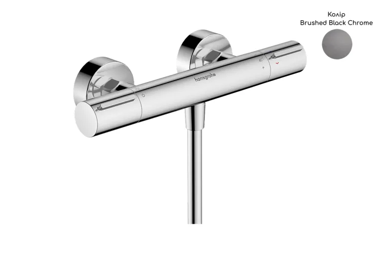 Змішувач з термостатом для душу Ecostat Element, Brushed Black Chrome  (13346340) зображення 1