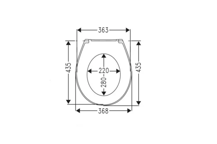 O.NOVO Сидіння на унітаз QuickRelease SoftClosing, сталеві кріплення 94 x 107 mm, Chrome (8M43S101) зображення 4
