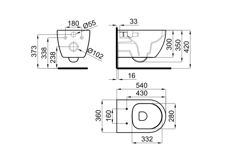 ARQUITECT, Біде підвісне, white matt (100347803) image 4