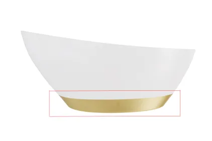 Декоративна планка LINEA 15 см для вільностоячої ванни, золотий сатин
