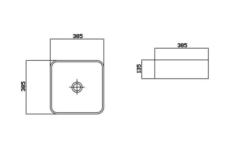 Умивальник Delos Line Square 38,5 см image 5