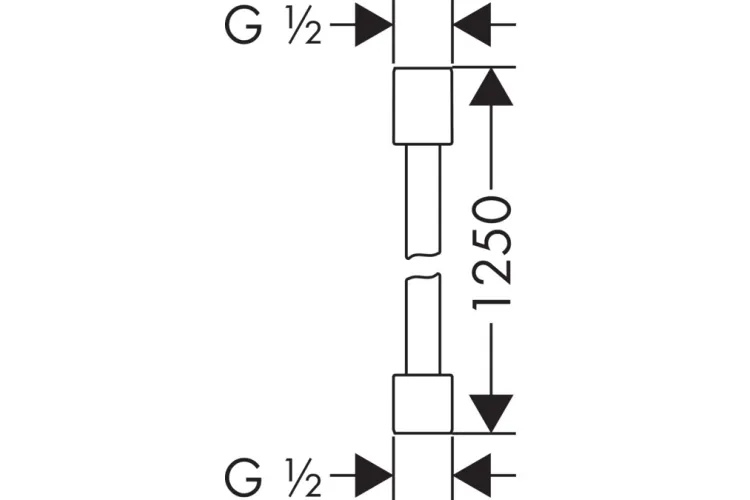 Шланг для душу AXOR 1,25м хром 28282000 зображення 2