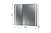 Дзеркальна шафа Vivace білий Z-80 з LED підсвіткою touch control зображення 3