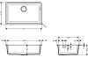 Кухонна мийка S510-U660 під стільницю 710х450 Graphiteblack (43432170) image 3