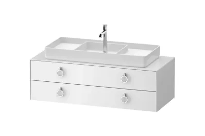 WHITE TULIP Консольна тумба під умивальник 130х55 см (WT4992M8585) White High Gloss Lacquer