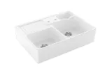 DOUBLE-BOWL SINK Кухонна мийка з 2 чашами 89,5x63x22 з 2  отв (632391R1HL12) White alpin CeramicPlus