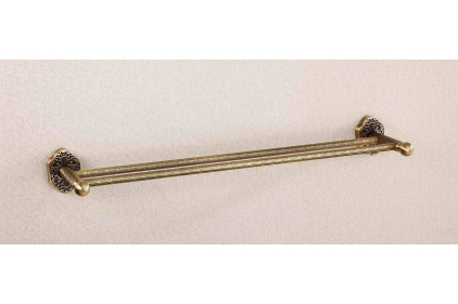 Тримач для рушників подвійний  8609 (antik brass) 600*130