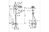 Душова система Crometta 160 1jet Showerpipe біла/хромована (27266400) зображення 2
