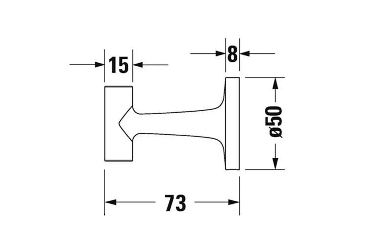 Гачок STARCK T 50х73 мм хромований (0099291000) image 2