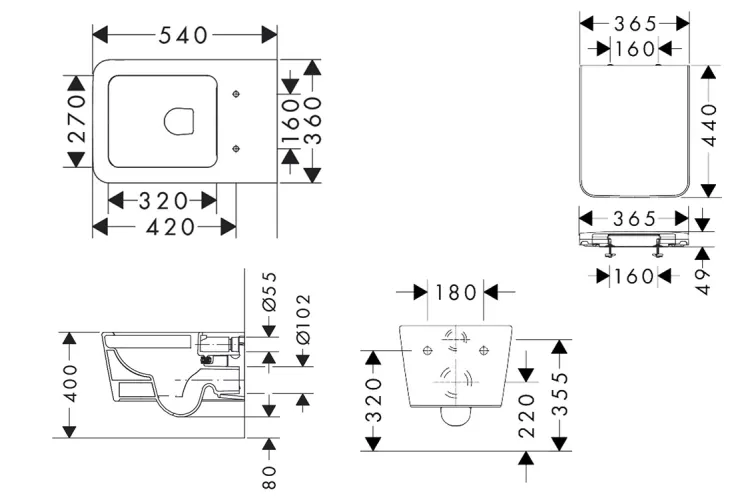 Унітаз підвісний EluPura Q в комплекті з інсталяцією iFrame 60301100 зображення 6
