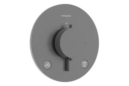 Термостат прихованого монтажу Ecostat Comfort S на 2 функції, Brushed Black Chrome (33715340)