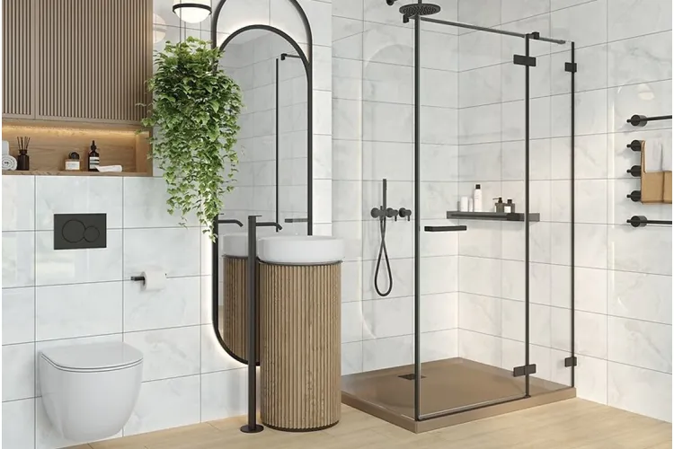 ESTER LIGHT GREY GLOSSY 25х40 (плитка настінна) зображення 2