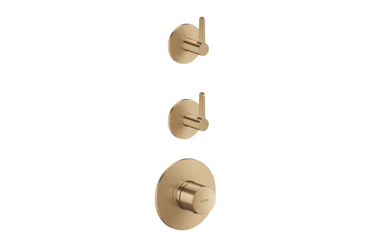 Термостат Axor One для 2-х споживачів, Brushed Brass (48722950) зображення 1