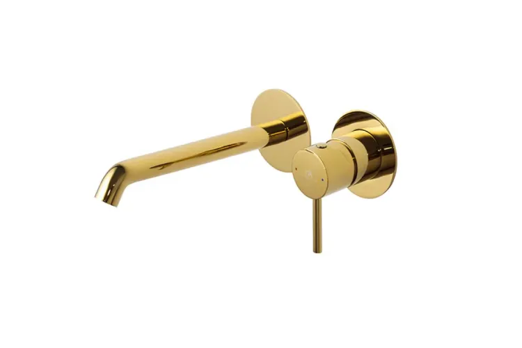 ROUND, Зовнішня частина вбудованого змішувача для умивальника, gold (100345141) image 1