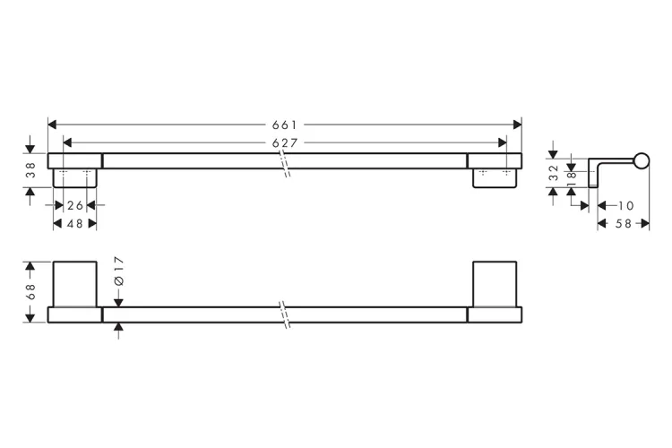 AddStoris S Рушникотримач 66.1 см, Chrome (41767000) image 3