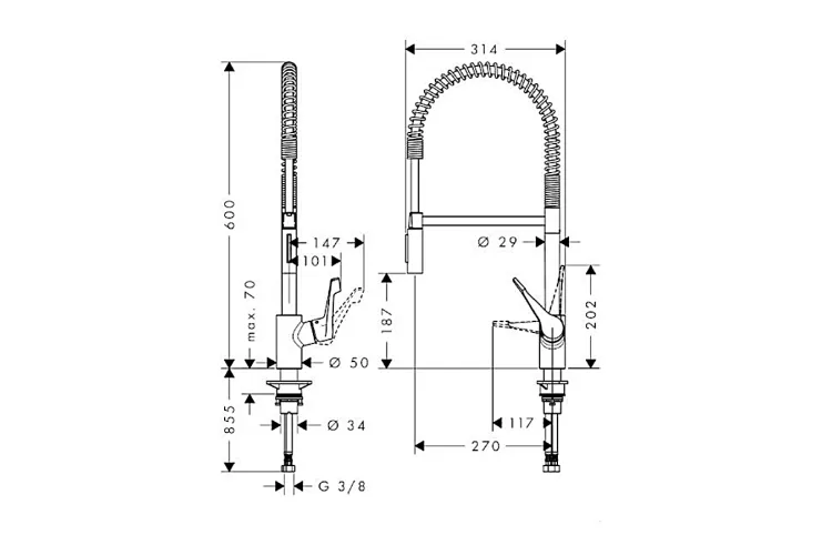 Змішувач Cento XXL для кухні 2jet Semi Pro (14806000) image 3