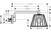 Верхній душ Axor Lamp 275 1jet з тримачем та лампою, колір - хром (26031000) зображення 2
