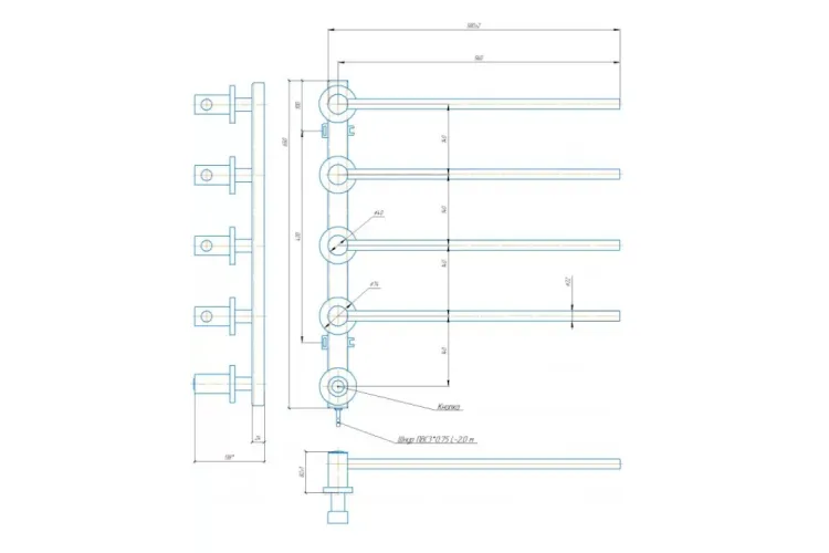 Рушникосушка ІННОВА 625х590 сатин зображення 4