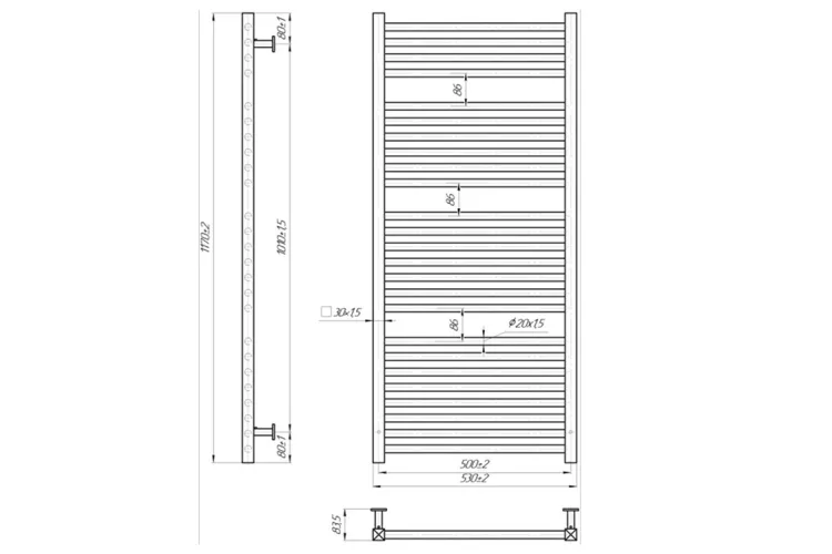 Рушникосушка INOX Гера 1170х530/500 зображення 3