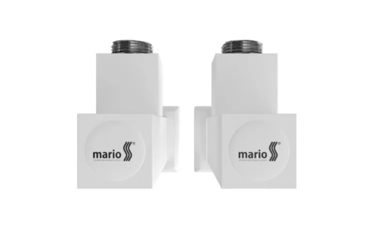 К-кт кутових квадратних кранів G1/2″ 2 шт білий мат зображення 2