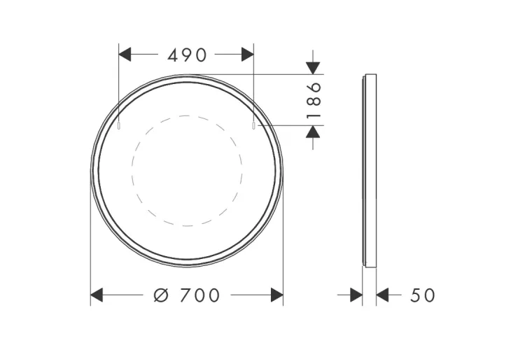 Дзеркало Xarita S з LED підсвічуванням 700/50 IR Sensor Matt White (54991700) image 5