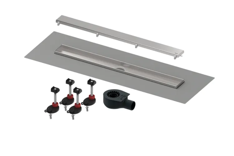 TECEdrainline Комплект душ.каналу з дизайн.решіткою «steel II», нерж.сталь матова 900мм (640926) зображення 1