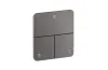 Перемикач ShowerSelect ID Softsquare на 3 функції, Brushed Black Chrome (36781340) image 1