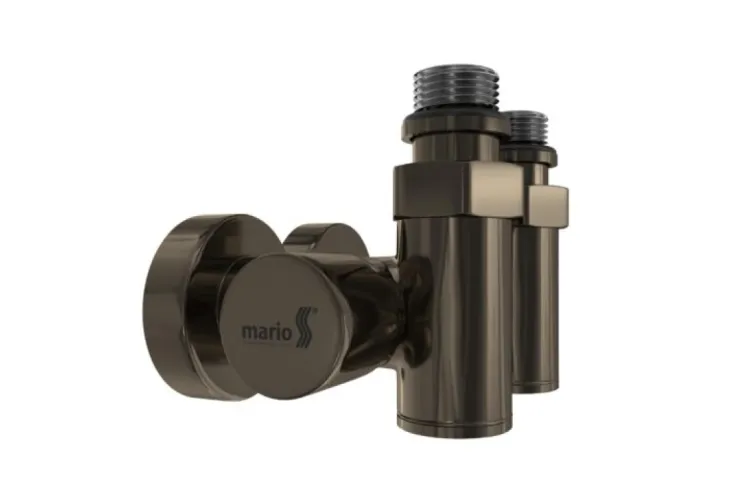 Кран кутовий під ТЕН комплект 2 шт, бронза зображення 3