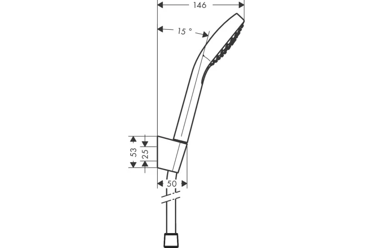 Душовий набір Croma Select S Vario Porter 1,6 м (26411400) image 2