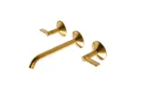 LIGNAGE, Змішувач для умивальника на 3 отвори, настінний, brushed gold (100379600)