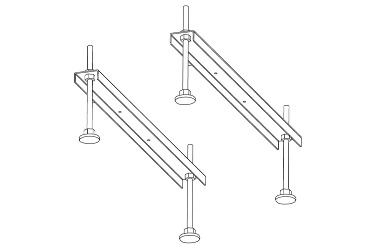 Набір ніжок для ванни 740 мм сірі (100060499) image 1