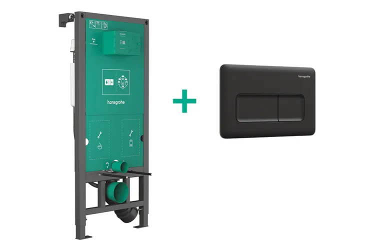 Комплект Інсталяційна система iFrame Universal + Клавіша iFrame Original Q Matt Black (99001670) image 1