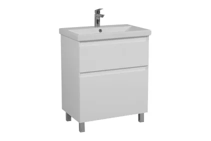 Тумба ЕЛІТ 70 см з умивальником Еліт, білий мат (підлогова)