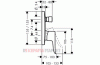 Змішувач Metris прихованого монтажу для ванни/душу, верхня частина (31454000) image 2
