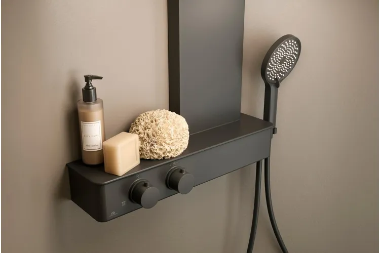 LOUNGE, Душова система з термостатом, matt black (100333773)  image 4