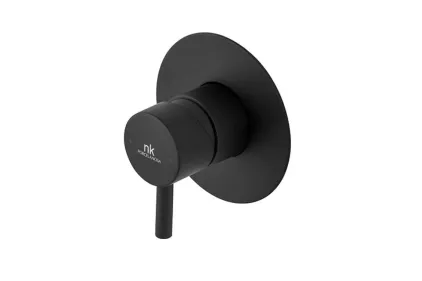 ROUND, Зовнішня частина вбудованого змішувача для душу, matt black (100345148) 