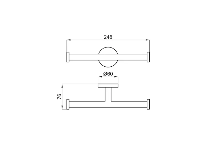 HOTELS, Тримач паперу подвійний без кришки, brushed titanium (100340439)  зображення 2