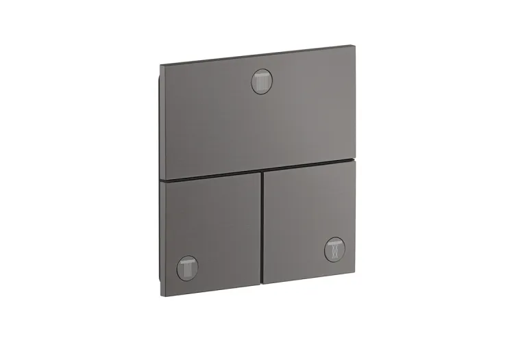 Перемикач ShowerSelect ID Square на 3 функції, Brushed Black Chrome (36780340) зображення 1