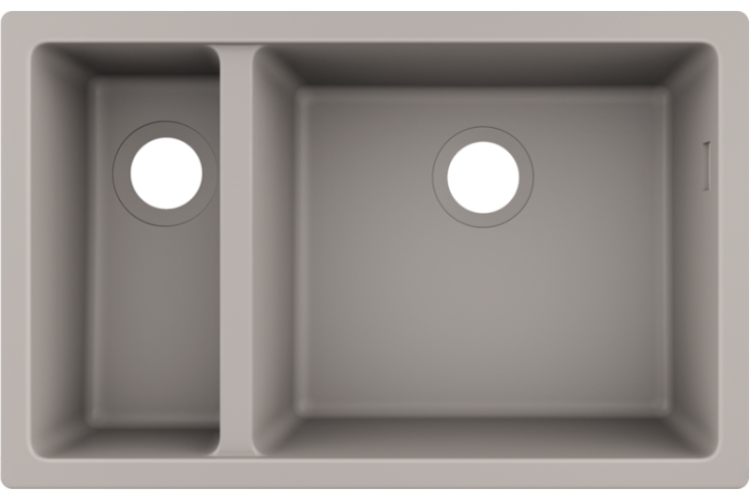 Кухонна мийка S510-U635 під стільницю 710х450 дві чаші 180/450 Concretegrey (43433380)  зображення 1
