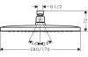 Верхній душ Croma E 280 1jet хром (26257000) image 3