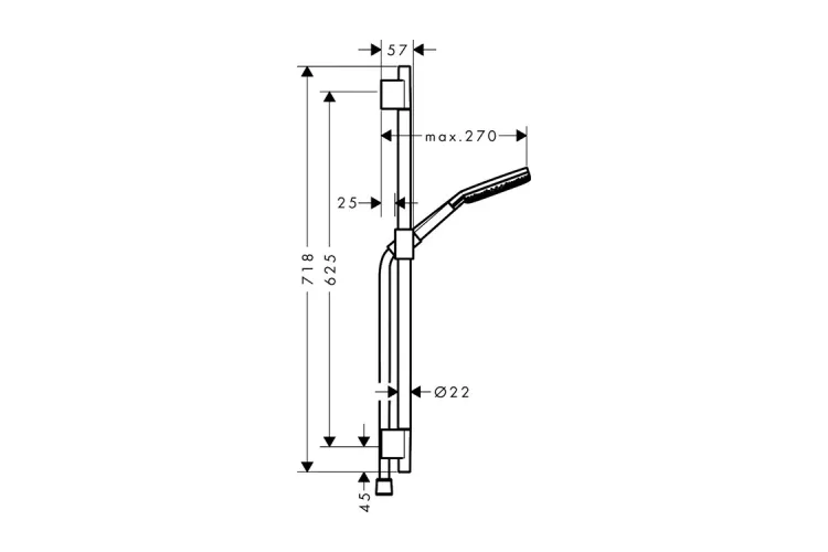 Душовий набір Raindance Alive Select S 3jet EcoSmart 65 см S  Matt Black (24602670) image 6