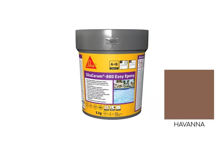 SikaCeram-880 Easy Epoxy(AB) 2к Епоксидна затирка, havana 5кг image 1