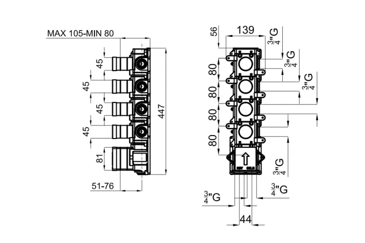 OXO, Внутрішня частина термостата на 4 виходи (100282727)  зображення 2