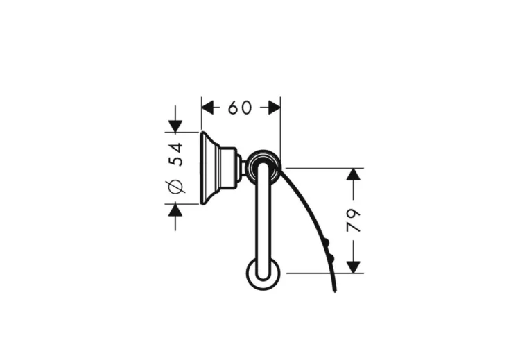 Тримач туалетного паперу настінний з кришкою Axor Montreux, Brushed Gold Optic 42036250 зображення 2