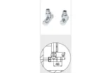 Комплект кутових кранів з двох штук Elegant Square для металопластикових труб d 16 Chrome (5991990301083)